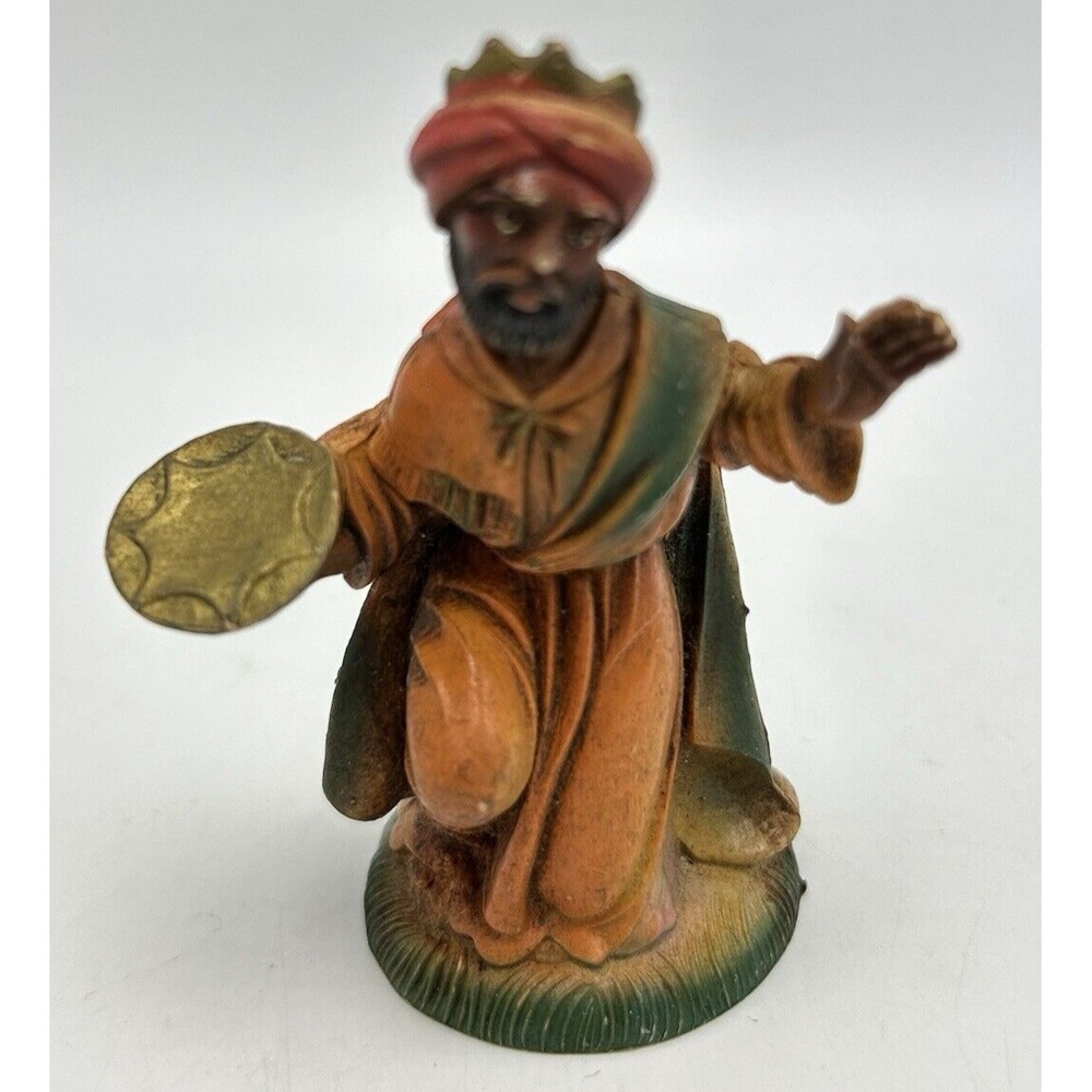 Black Wiseman Navtivity Figure 5" Scale Christmas Holiday Scene Italy Resin